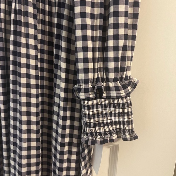 Draper James Kitty Dress in Navy/White Gingham Size Medium EUC - Picture 4 of 8